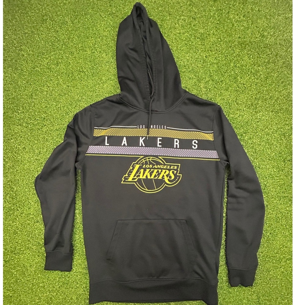 UNK NBA Los Angeles Lakers Hoodie Mens Small Black Graphic Sweatshirt Basketball